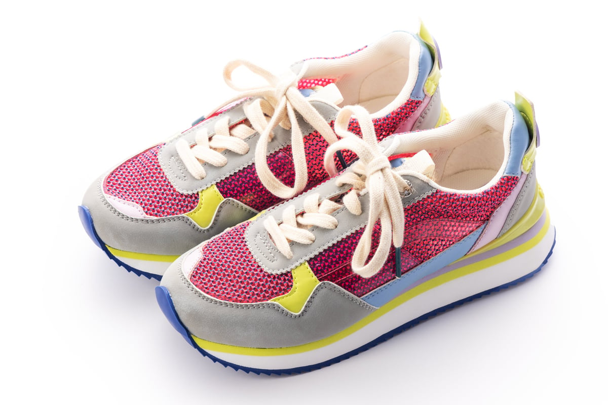 Casual sport running sneakers on a white background