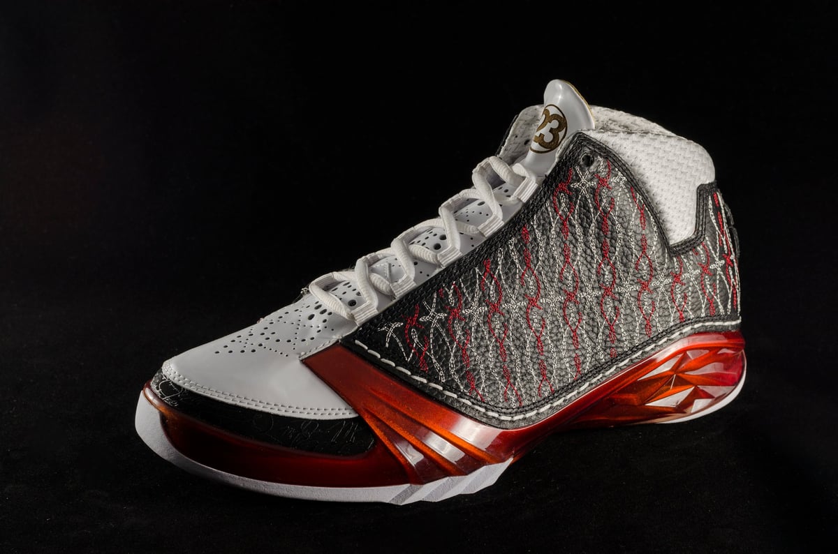 Nike Air Jordan XXIII in red gold and white colorway