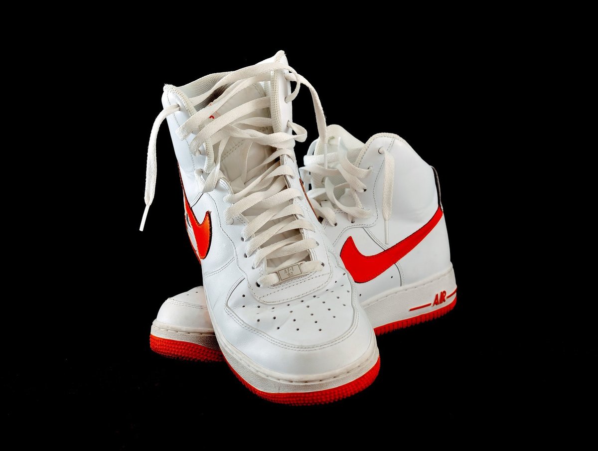 High-top classic Nike Air Force 1 basketball sneakers
